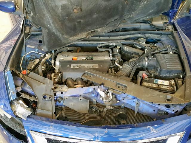 1HGCS12859A025453 - 2009 HONDA ACCORD EXL BLUE photo 7