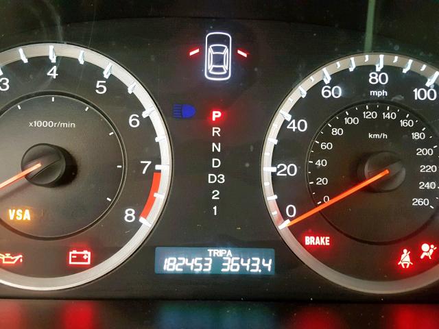 1HGCS12859A025453 - 2009 HONDA ACCORD EXL BLUE photo 8