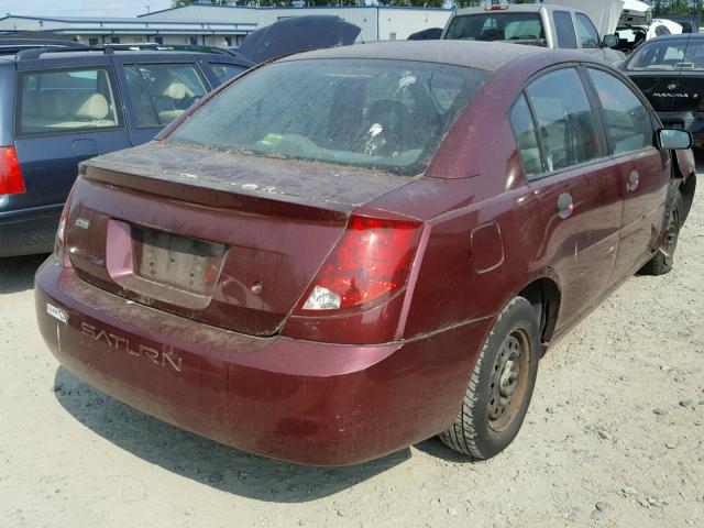 1G8AF52F23Z186359 - 2003 SATURN ION LEVEL MAROON photo 4