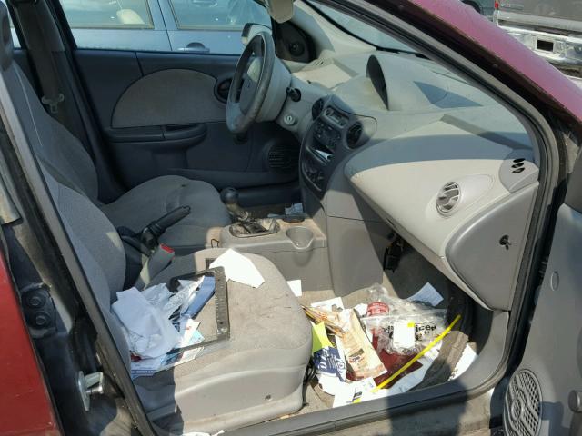 1G8AF52F23Z186359 - 2003 SATURN ION LEVEL MAROON photo 5