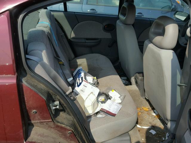 1G8AF52F23Z186359 - 2003 SATURN ION LEVEL MAROON photo 6