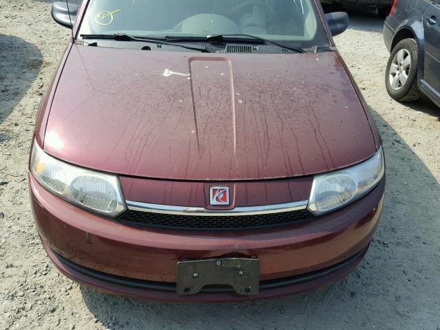 1G8AF52F23Z186359 - 2003 SATURN ION LEVEL MAROON photo 7