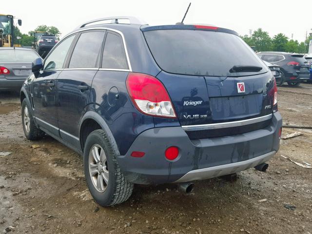 3GSDL43N69S544181 - 2009 SATURN VUE XE BLUE photo 3