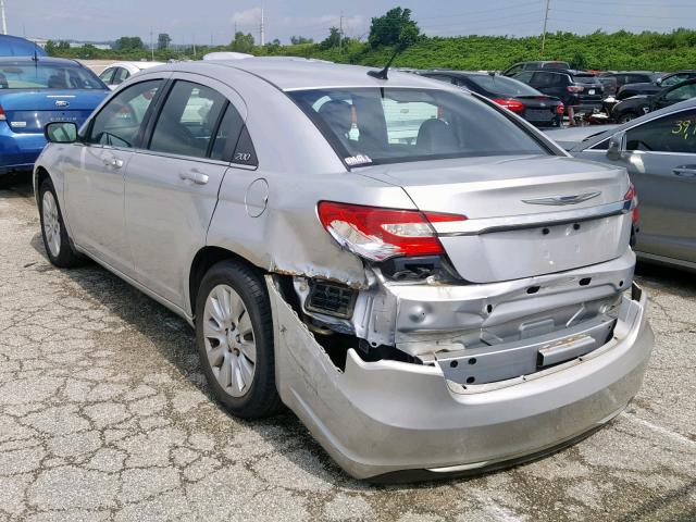 1C3CCBAB6CN318944 - 2012 CHRYSLER 200 LX SILVER photo 3