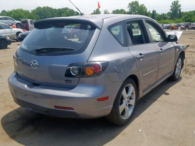 JM1BK144861431680 - 2006 MAZDA 3 HATCHBAC GRAY photo 4