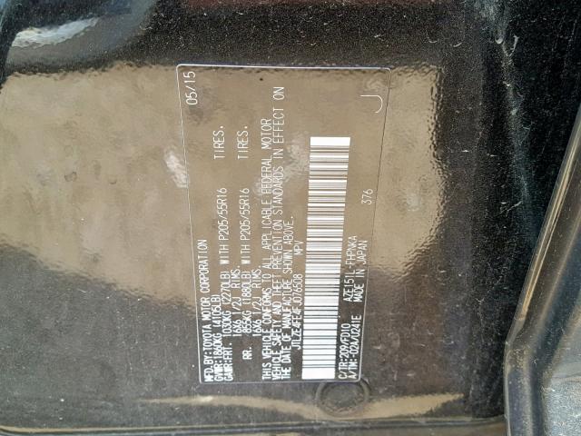 JTLZE4FE4FJ076508 - 2015 TOYOTA SCION XB 黑色 照片 10