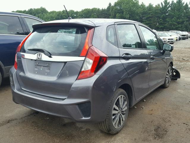 3HGGK5H89FM703443 - 2015 HONDA FIT EX GRAY photo 4