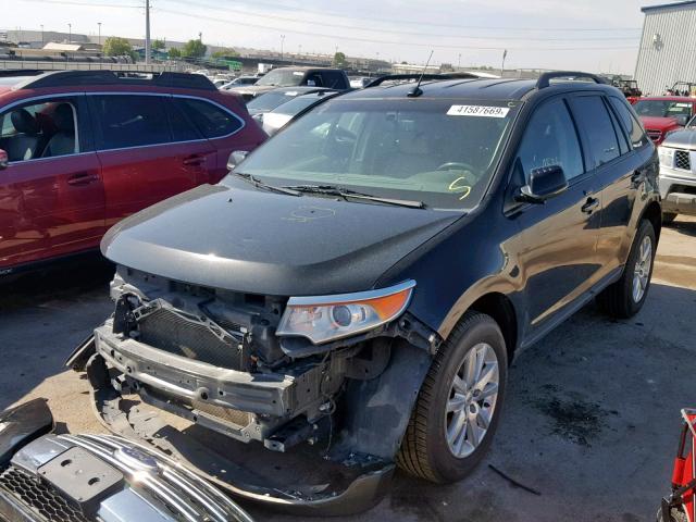 2FMDK4JC6DBB58368 - 2013 FORD EDGE SEL BLACK photo 2