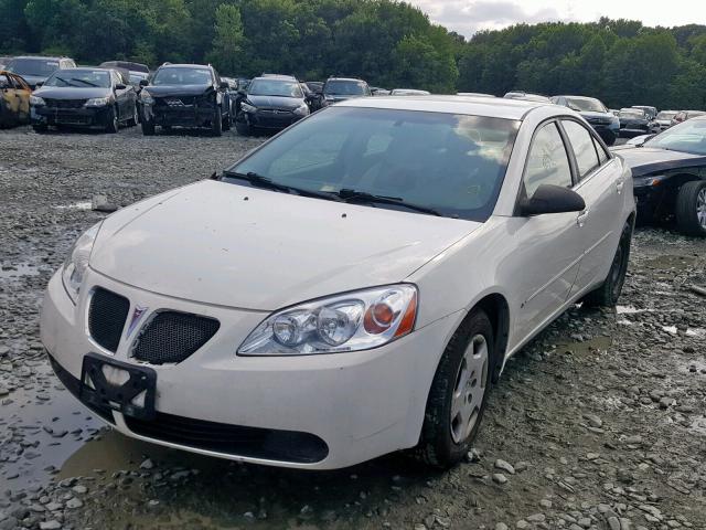 1G2ZF58B174233711 - 2007 PONTIAC G6 VALUE L WHITE photo 2