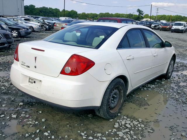 1G2ZF58B174233711 - 2007 PONTIAC G6 VALUE L WHITE photo 4