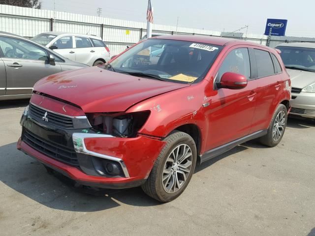 JA4AP3AU9GZ032979 - 2016 MITSUBISHI OUTLANDER RED photo 2