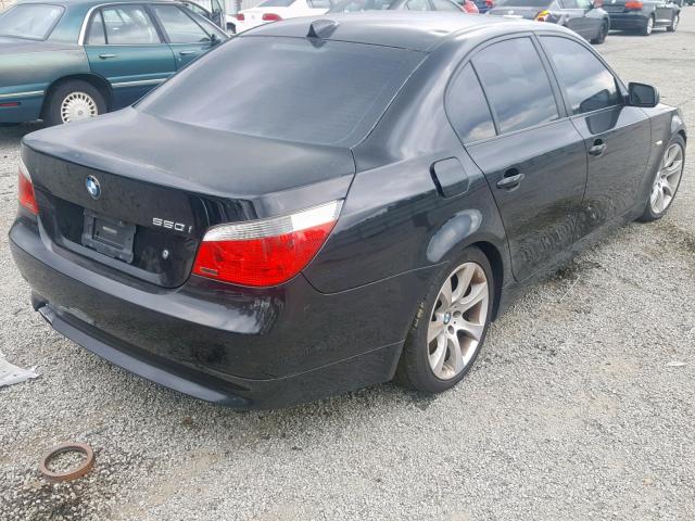 WBANB53537CP04347 - 2007 BMW 550 I BLACK photo 4