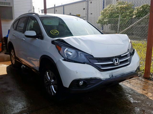 5J6RM4H75EL103306 - 2014 HONDA CR-V EXL WHITE photo 1