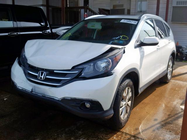 5J6RM4H75EL103306 - 2014 HONDA CR-V EXL WHITE photo 2