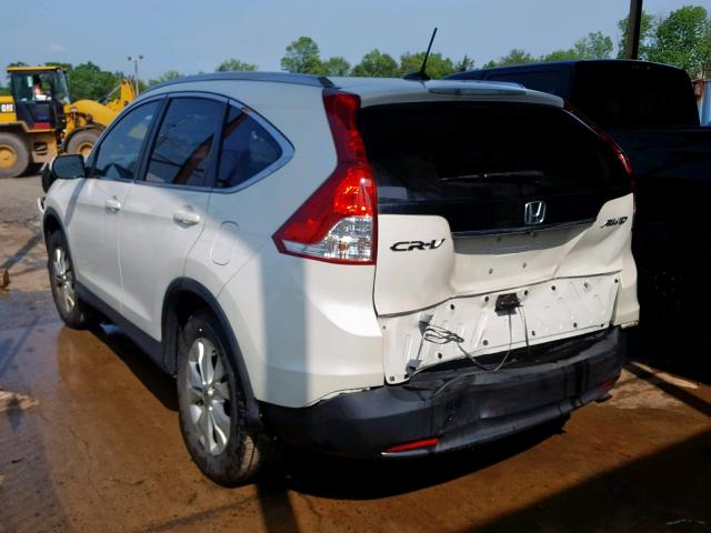 5J6RM4H75EL103306 - 2014 HONDA CR-V EXL WHITE photo 3