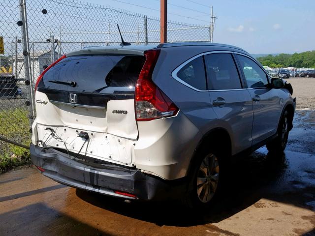 5J6RM4H75EL103306 - 2014 HONDA CR-V EXL WHITE photo 4