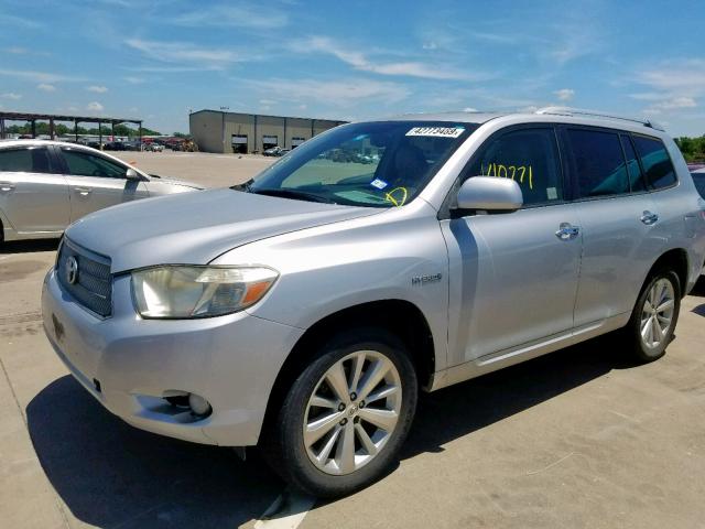 JTEEW44A882013542 - 2008 TOYOTA HIGHLANDER SILVER photo 2