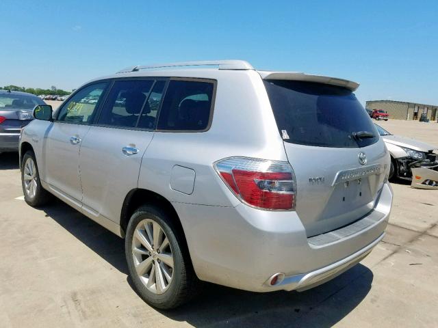 JTEEW44A882013542 - 2008 TOYOTA HIGHLANDER SILVER photo 3