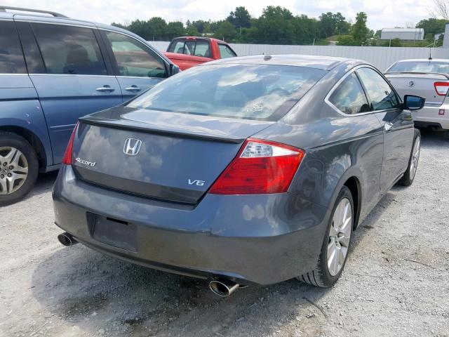 1HGCS2B85AA010476 - 2010 HONDA ACCORD EXL GRAY photo 4