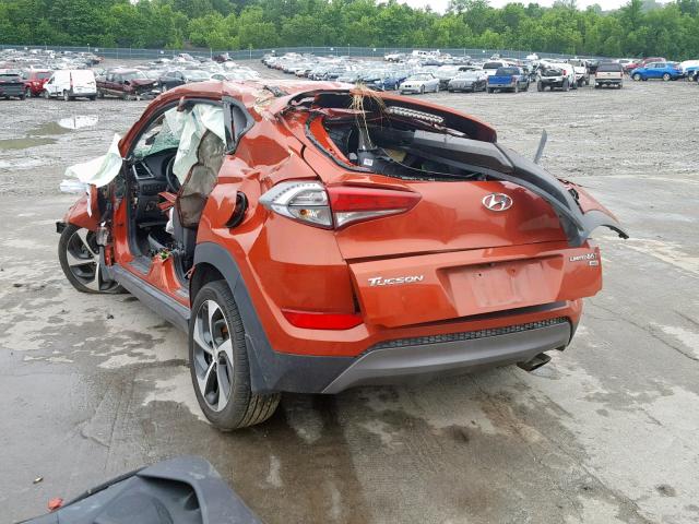 KM8J3CA23GU111394 - 2016 HYUNDAI TUCSON LIM ORANGE photo 3