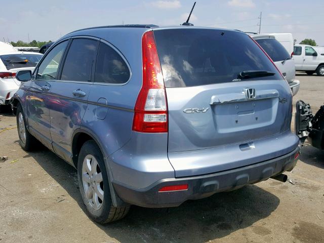 5J6RE487X8L046134 - 2008 HONDA CR-V EXL BLUE photo 3