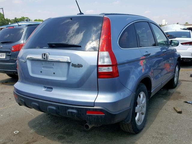 5J6RE487X8L046134 - 2008 HONDA CR-V EXL BLUE photo 4