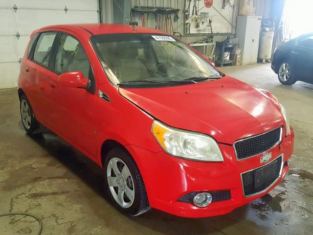 KL1TG66E39B321456 - 2009 CHEVROLET AVEO LT RED photo 1