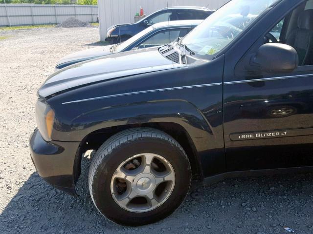 1GNDT13S682132912 - 2008 CHEVROLET TRAILBLAZE BLACK photo 9