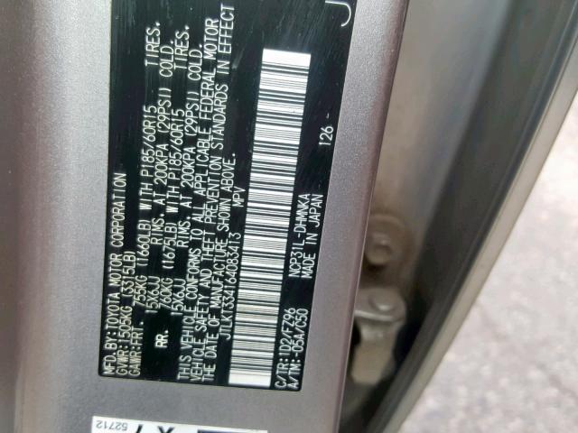 JTLKT334164083413 - 2006 TOYOTA SCION XB 灰色 照片 10