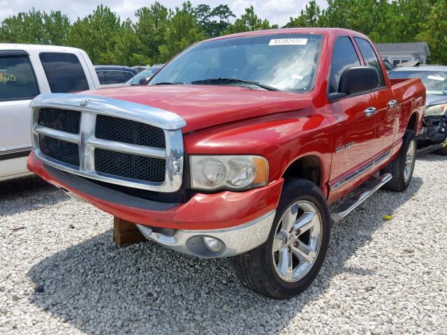 1D7HA18N85S239089 - 2005 DODGE RAM 1500 S RED photo 2