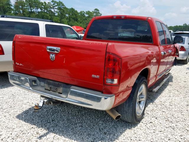 1D7HA18N85S239089 - 2005 DODGE RAM 1500 S RED photo 4