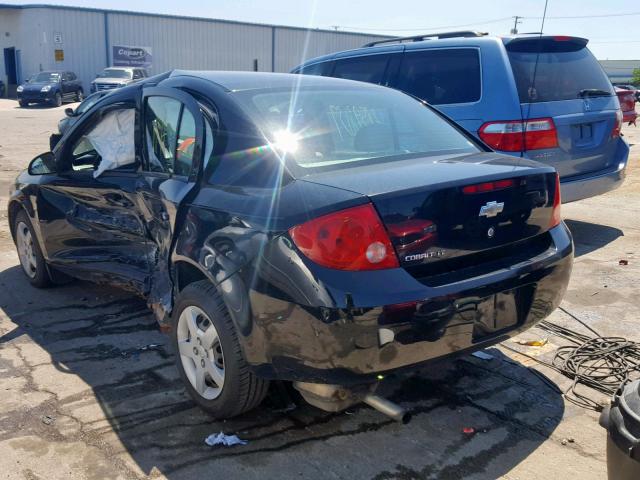 1G1AL58F387317543 - 2008 CHEVROLET COBALT LT BLACK photo 3