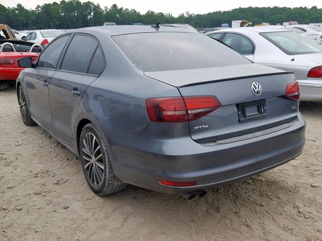 3VWD17AJ3GM282850 - 2016 VOLKSWAGEN JETTA SPOR GRAY photo 3