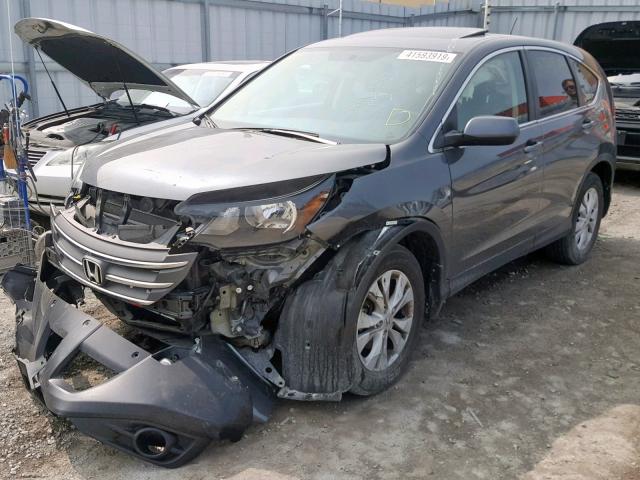 2HKRM4H75DH111236 - 2013 HONDA CR-V EXL GRAY photo 2