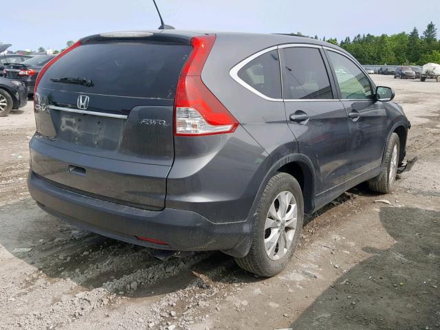 2HKRM4H75DH111236 - 2013 HONDA CR-V EXL GRAY photo 4