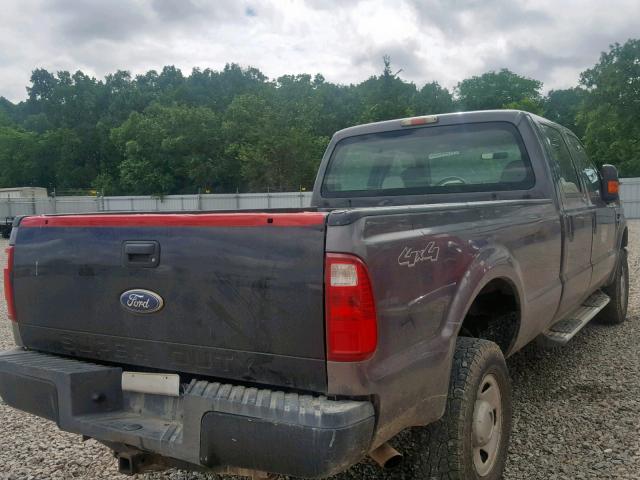 1FTWW31578EC76873 - 2008 FORD F350 SRW S GRAY photo 4