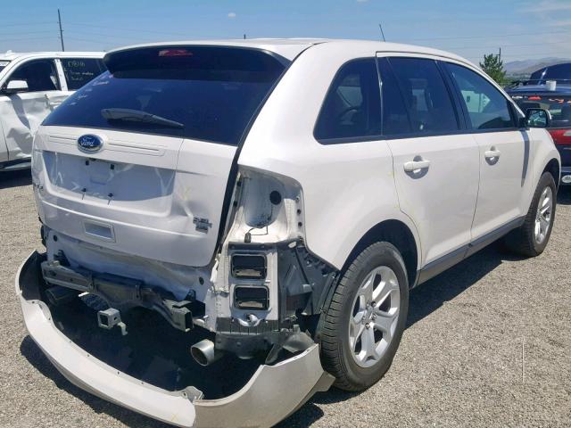 2FMDK4JC7EBB66478 - 2014 FORD EDGE SEL WHITE photo 4