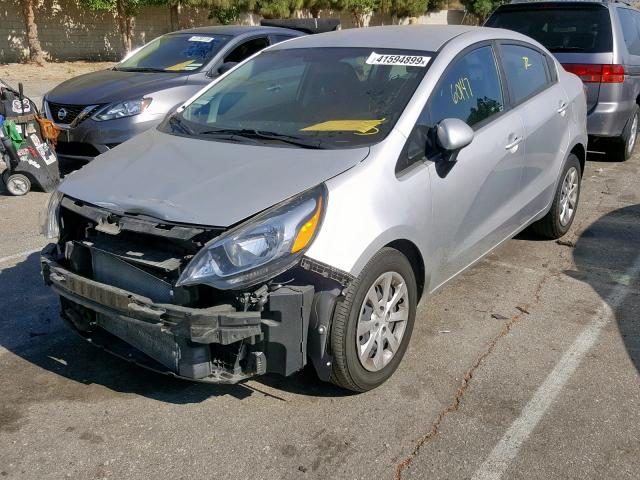 KNADM4A31G6677326 - 2016 KIA RIO LX SILVER photo 2