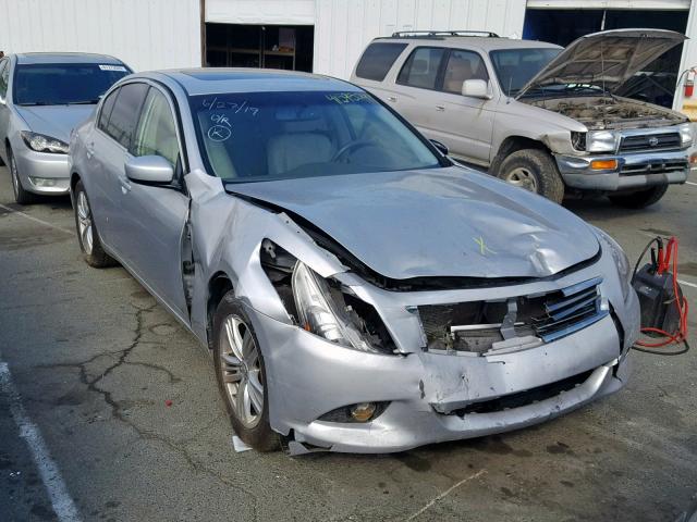 JN1CV6APXCM622134 - 2012 INFINITI G37 BASE SILVER photo 1