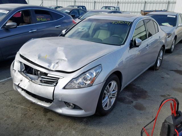 JN1CV6APXCM622134 - 2012 INFINITI G37 BASE SILVER photo 2