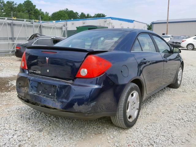 1G2ZF57B684140038 - 2008 PONTIAC G6 VALUE L BLUE photo 4