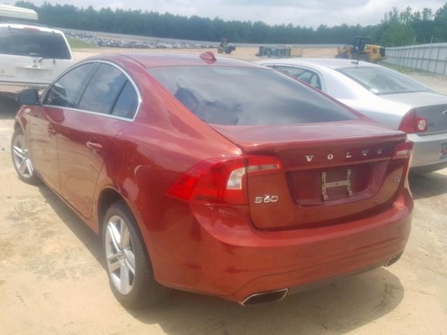 YV1612FS7E2289766 - 2014 VOLVO S60 T5 BURGUNDY photo 3