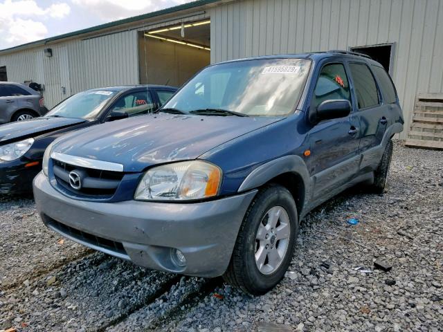 4F2CU08121KM06379 - 2001 MAZDA TRIBUTE LX BLUE photo 2