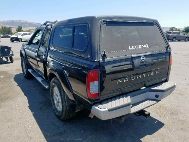 1N6ED27T23C400874 - 2003 NISSAN FRONTIER C BLACK photo 3