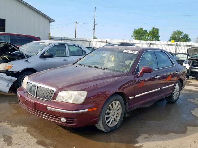 KMHFU45E24A326548 - 2004 HYUNDAI XG 350 MAROON photo 2