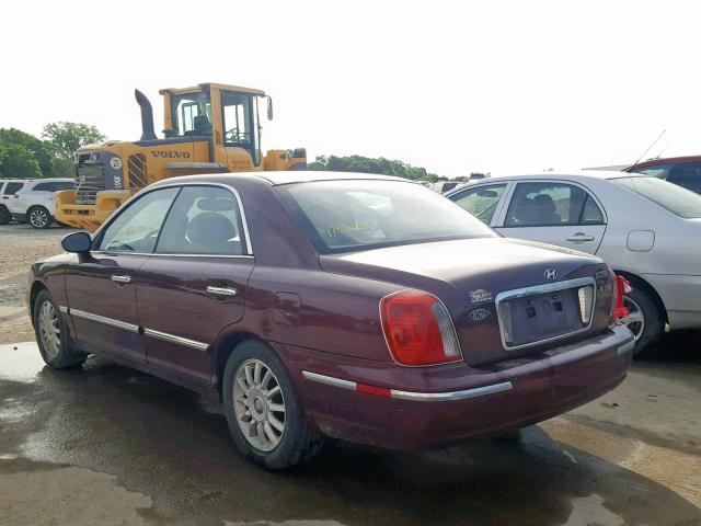 KMHFU45E24A326548 - 2004 HYUNDAI XG 350 MAROON photo 3