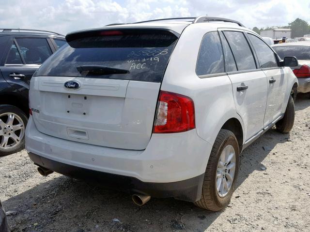 2FMDK3GC0DBB24184 - 2013 FORD EDGE SE WHITE photo 4