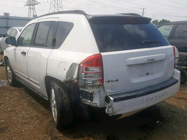 1J8FF47W87D583486 - 2007 JEEP COMPASS WHITE photo 3