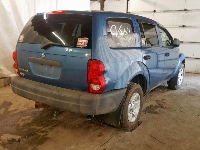 1D4HB38N75F558739 - 2005 DODGE DURANGO ST BLUE photo 4