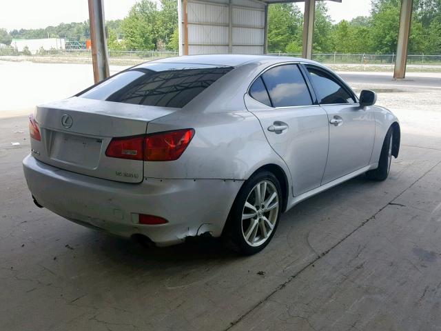 JTHBK262665014177 - 2006 LEXUS IS 250 SILVER photo 4